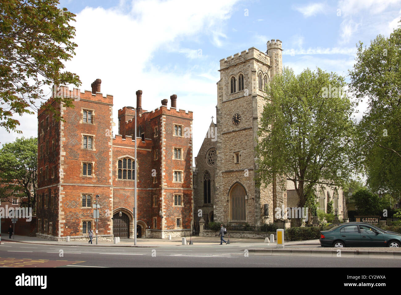 Eingang zum Lambeth Palace, London Haus des Erzbischofs von Canterbury Stockfoto