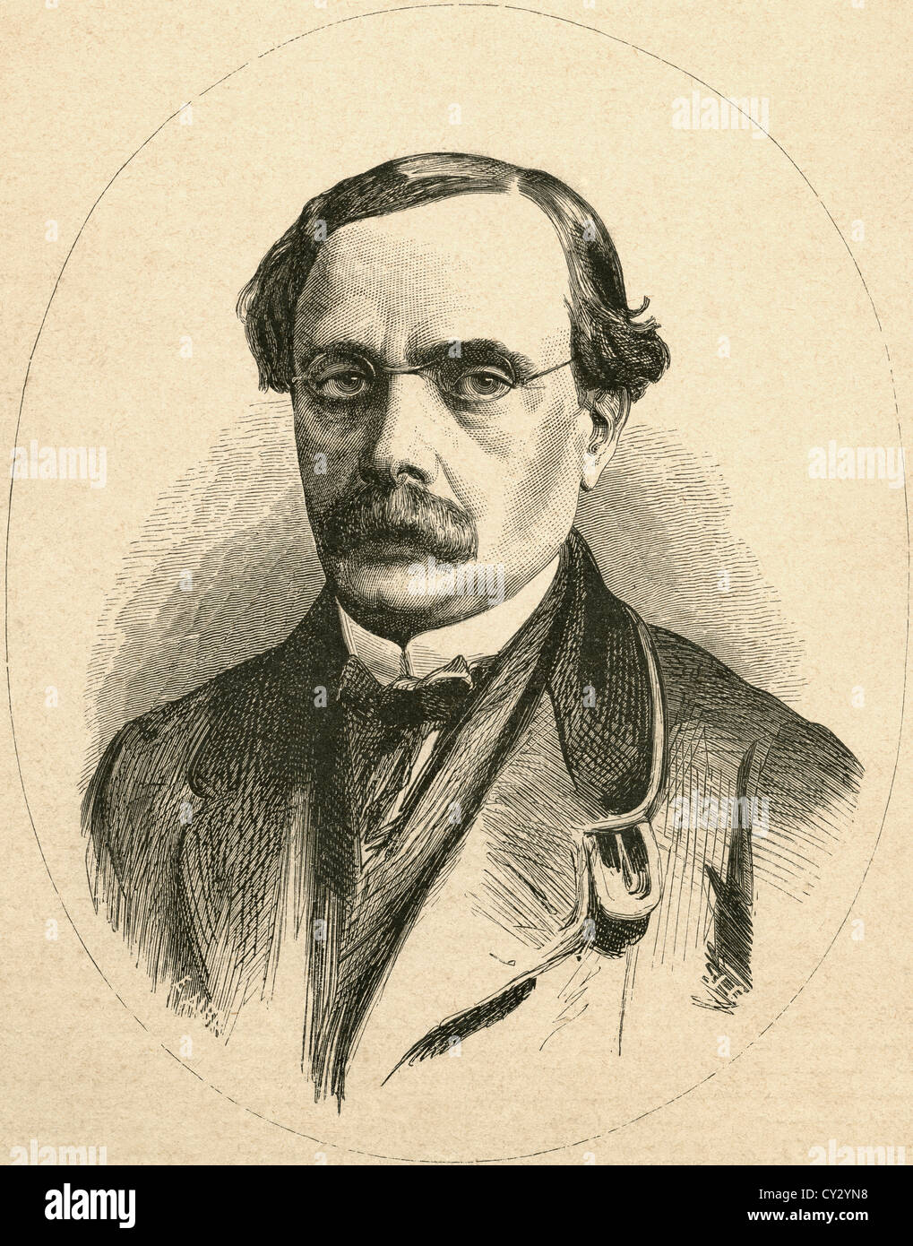 Antonio García Gutiérrez, 1813-1884. Spanisch-romantische Dramatiker und Dichter. Stockfoto