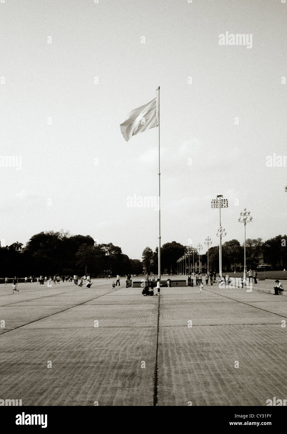 Ho Chi Minh Mausoleum in Ba Dinh Square in Hanoi in Vietnam in Fernost Südostasien. Geschichte Leader Symbol Iconic Inspiration historische Reisen Stockfoto