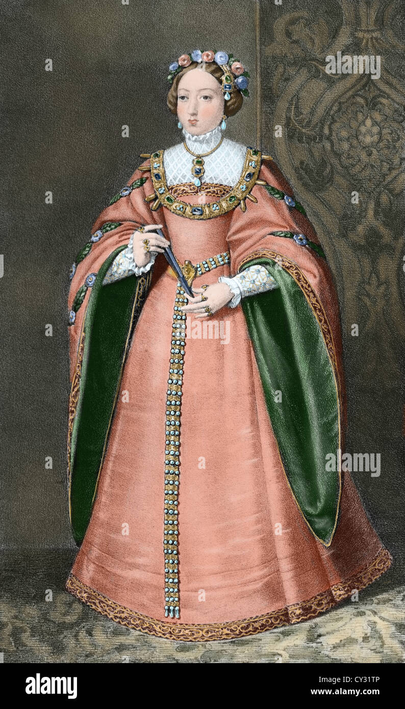 Maria Manuela von Portugal (1527-1545). Prinzessin von Asturien als Ehepartner von Philip, Prinz von Asturien und Prinzessin von Portugal. Stockfoto