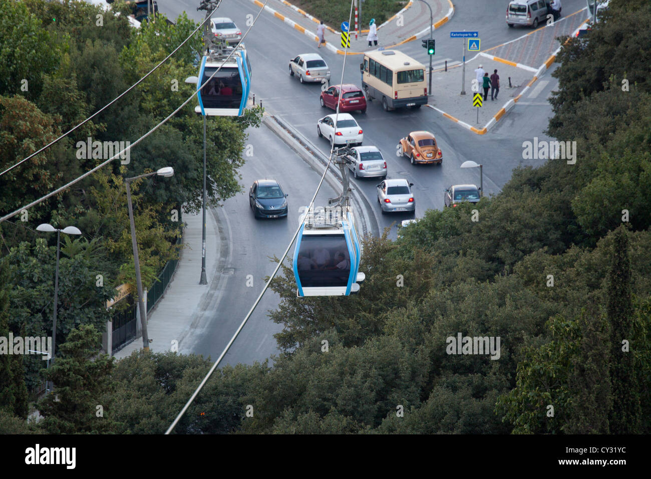 Pierre Loti-Seilbahn in istanbul Stockfoto