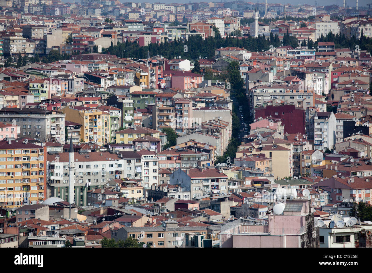 Blick vom Aussichtspunkt "Pierre Loti", Blick auf das goldene Horn, istanbul Stockfoto