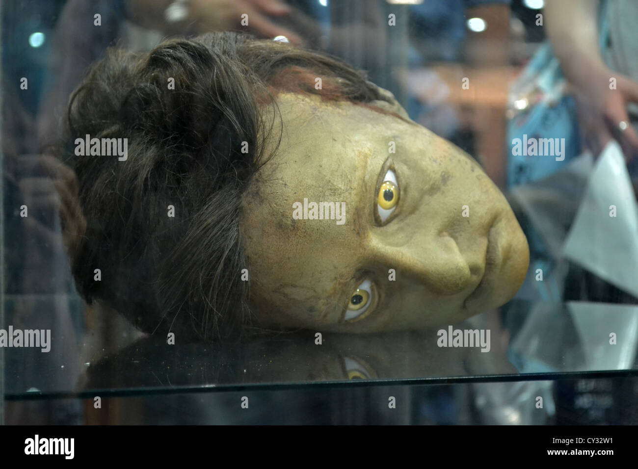 Daten des ursprünglichen Modell Kopf auf dem Display auf der Star Trek Convention, London. Stockfoto