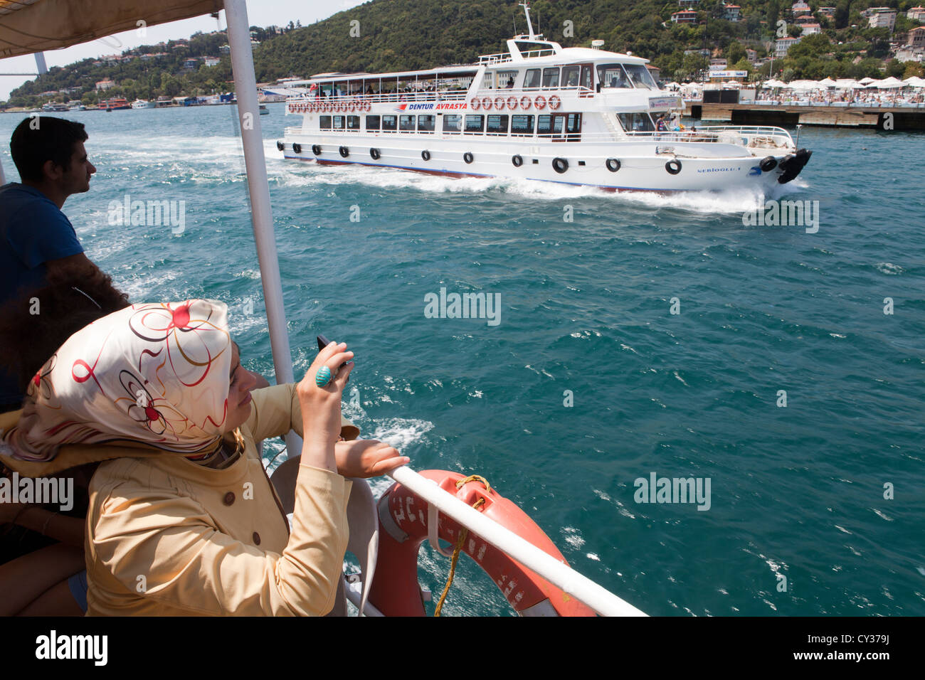 Fähre auf dem Bosporus, istanbul Stockfoto