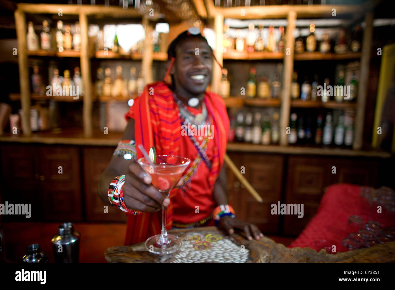 Massai-Stamm in Kenia Stockfoto