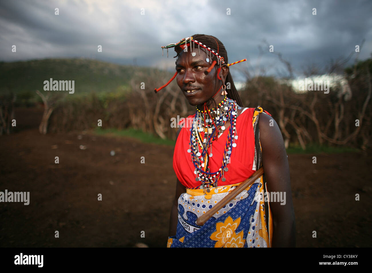 Massai-Stamm in Kenia Stockfoto