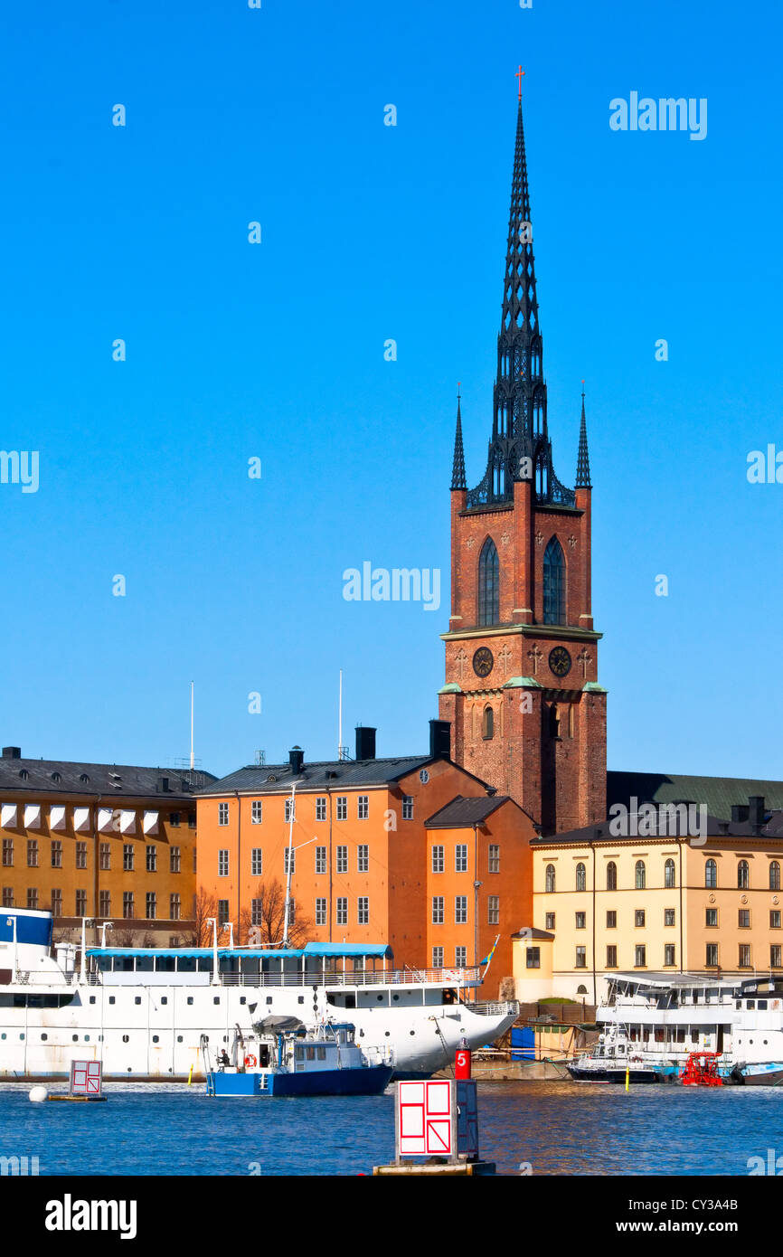 Riddarholmskyrkan Kirche in der Altstadt von Stockholm Stockfoto