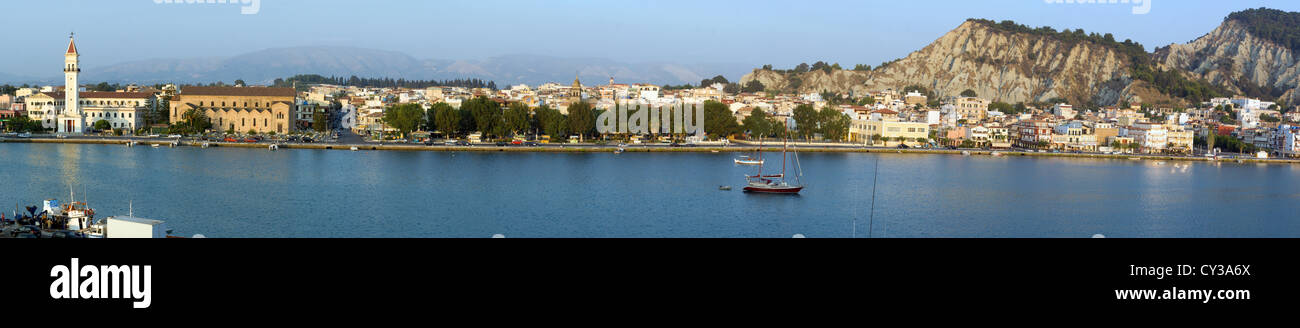 Ein Panorama der Stadt Zakynthos, Griechenland Stockfoto