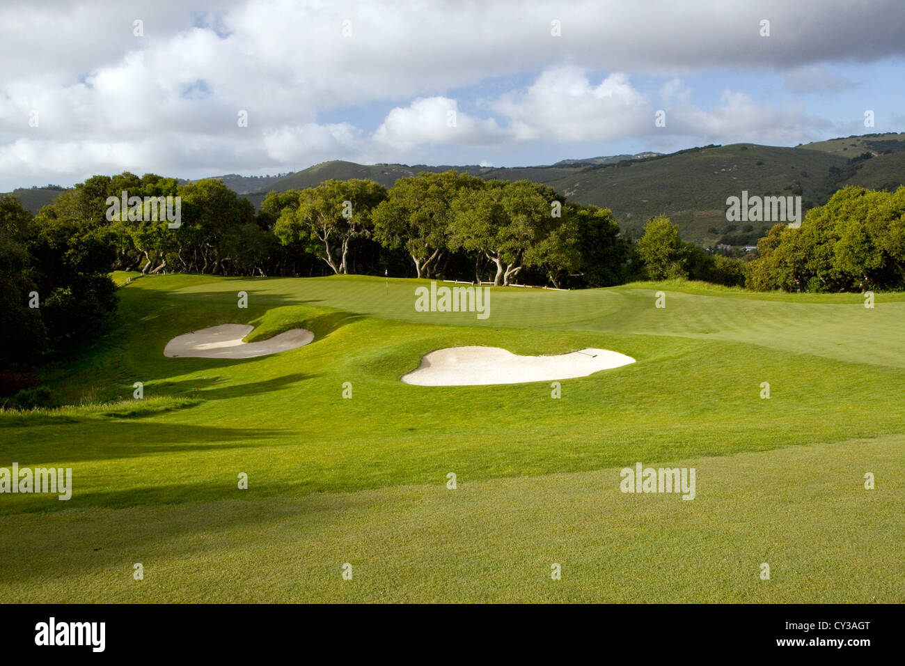 Carmel Valley Ranch Golf Course - 12. Loch. Stockfoto