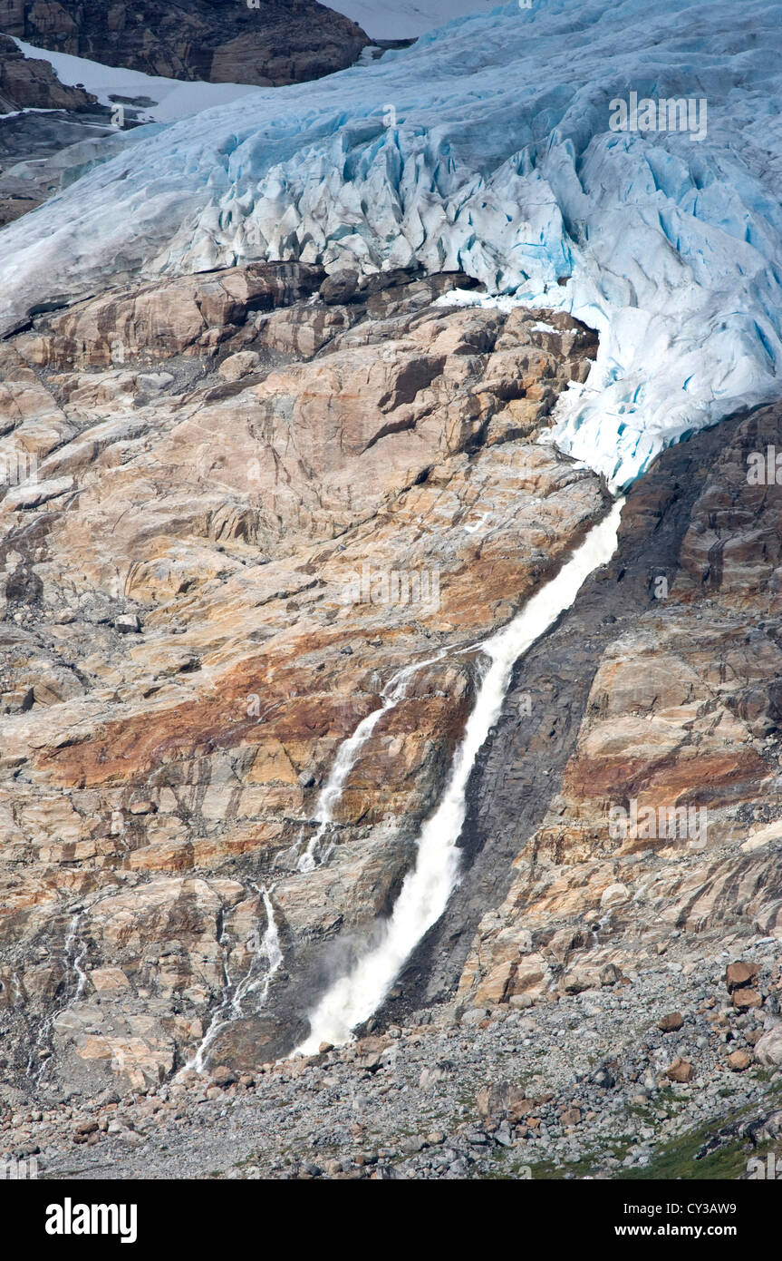 Gletscher, Prinz Christian Sund, Grönland Stockfoto