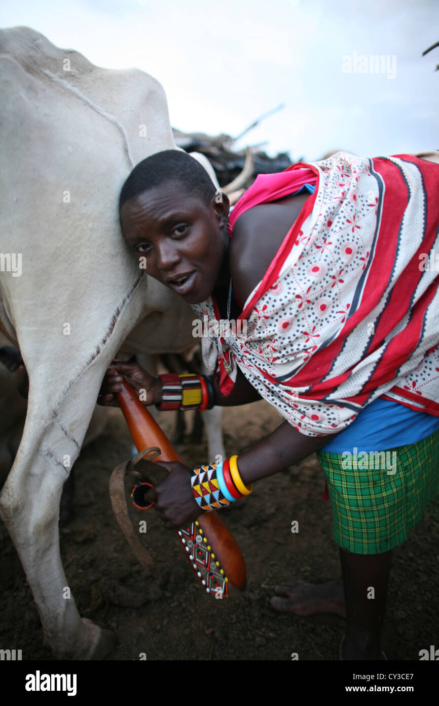 Massai-Stamm in Kenia Stockfoto