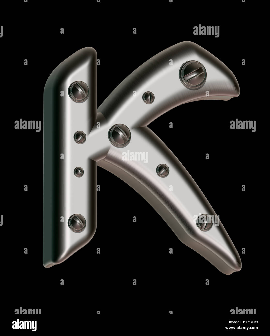 Metall Buchstaben K, 3D Schriften, 3D Buchstaben, 3D Schrift, 3D