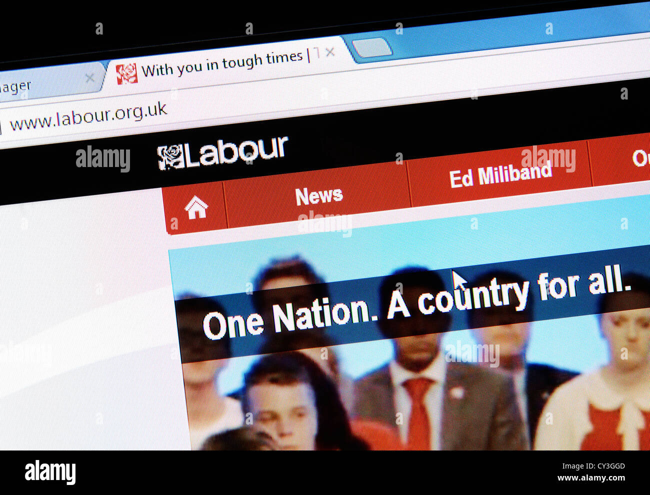 Die Labour Party-Website Stockfoto