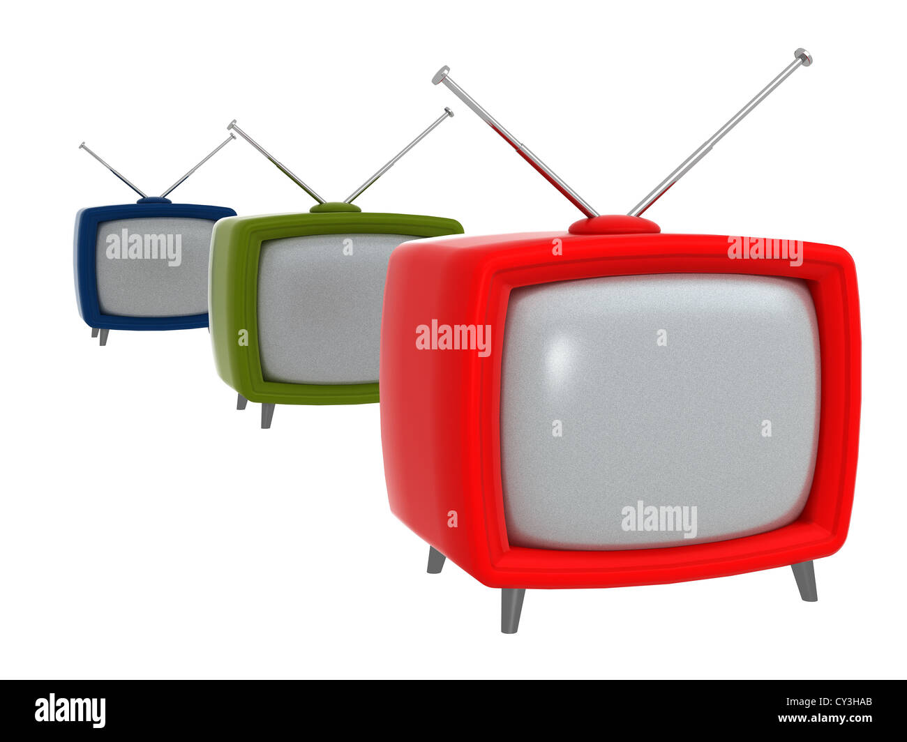 Alten Stil Fernseher Computer-Kunst-Serie der 1960er-Jahre Stockfoto