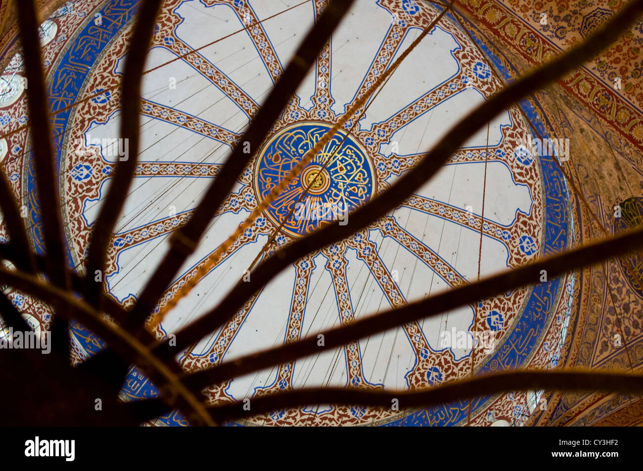Innenraum der blauen Moschee von Istanbul Stockfoto