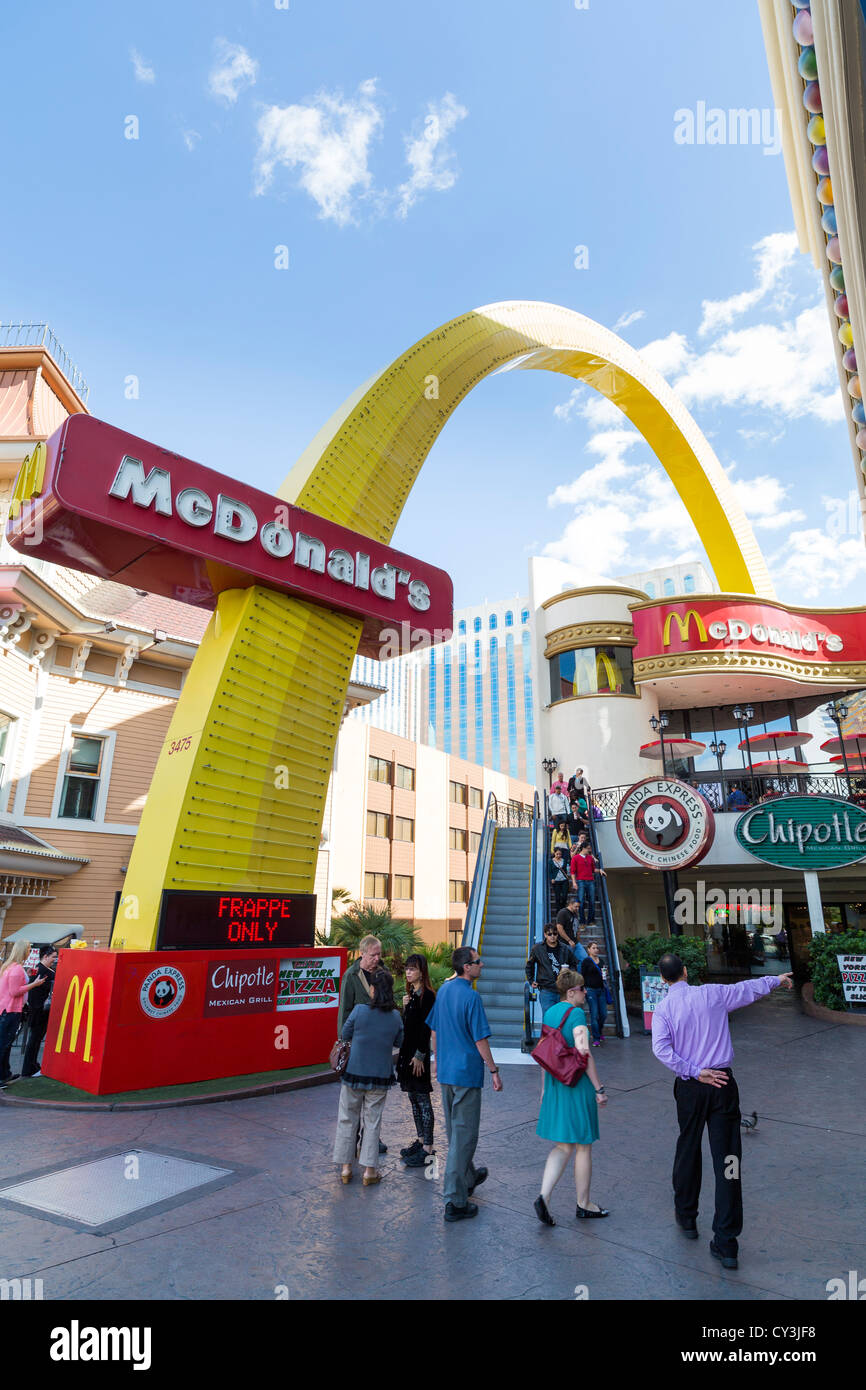 McDonald's-Ladenzeile in Las Vegas, Nevada Stockfoto