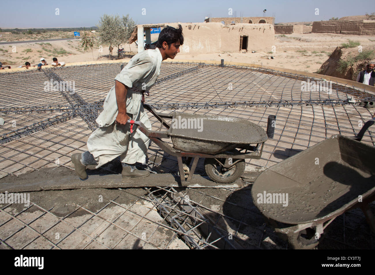 Bauarbeiter in Kunduz, Afghanistan Stockfoto