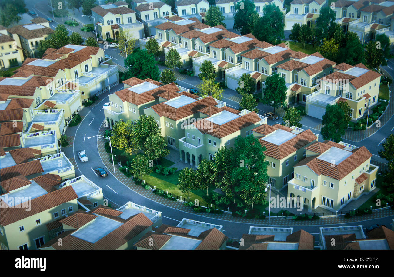 Neue Kabul City ist ein einen ehrgeizigen Plan für die aktuelle Stadt erweitern. Dies ist ein Eindruck von neuen Häusern. Stockfoto