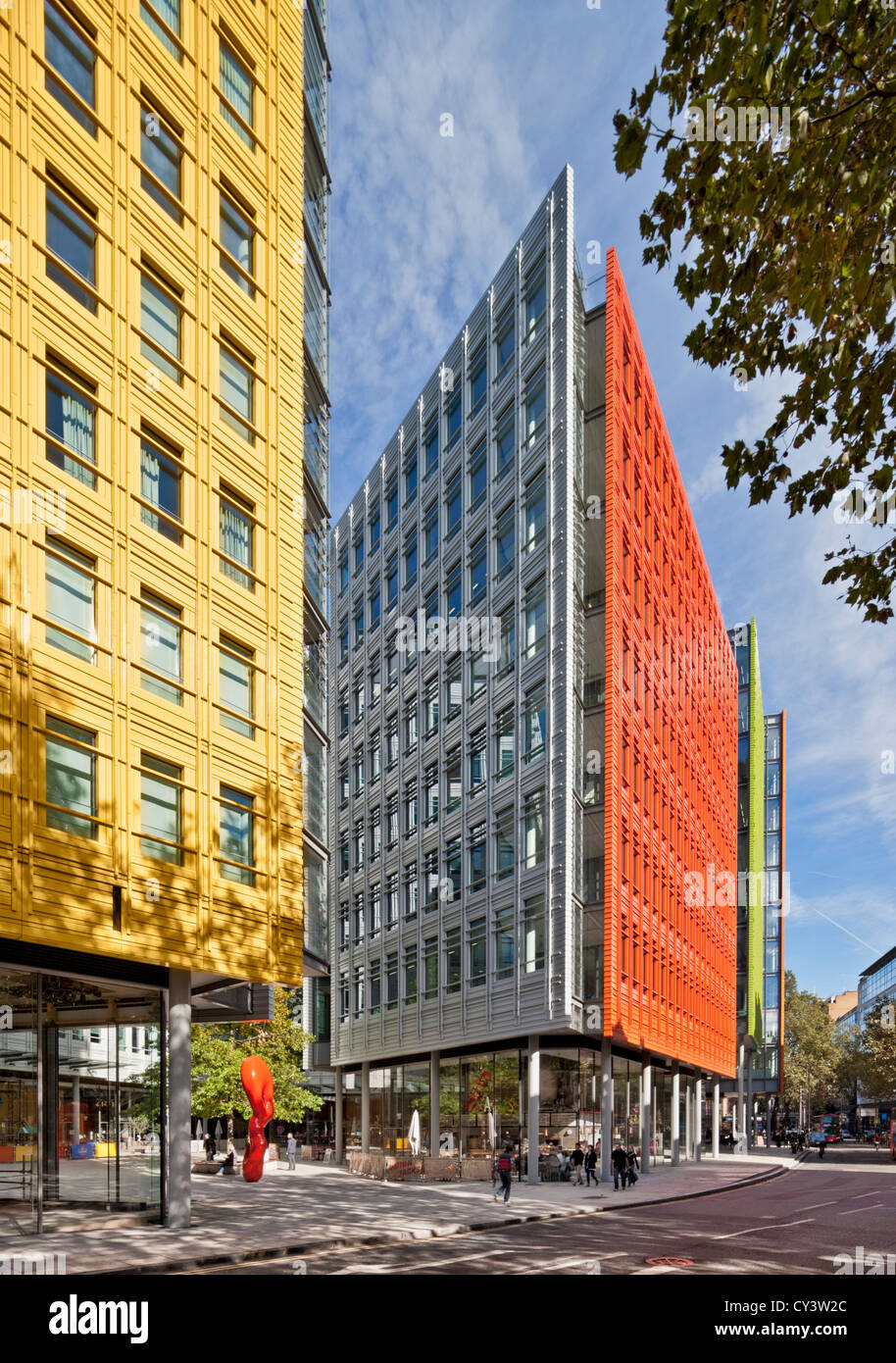 Central Saint Giles, London, Vereinigtes Königreich. Architekt: Renzo Piano Building Workshop, 2010. Stockfoto
