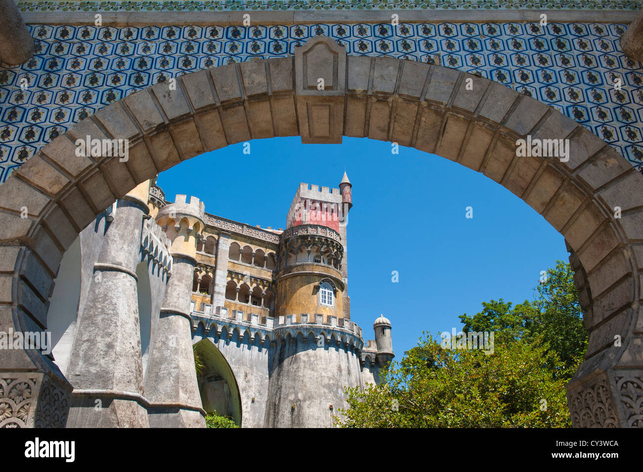 Palacio da Pena, Sintra, Lissabon, Portugal Stockfoto