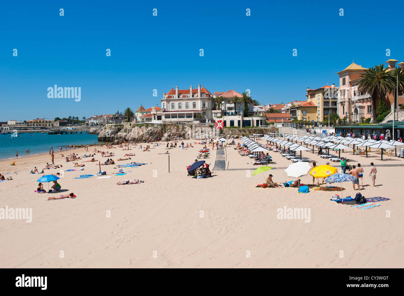 Praia da Maria, Cascais, Lissabons Küste, Portugal Stockfoto