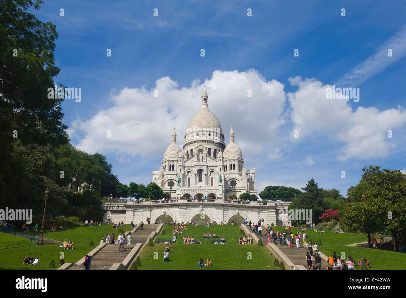 Basilika Sacre Coeur, Montmartre, Paris, Frankreich Stockfoto