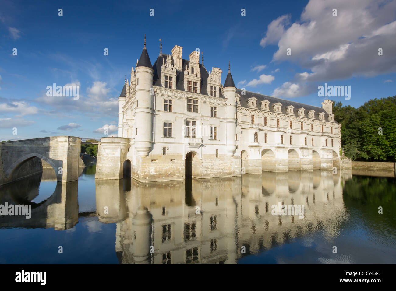 Cheateau de Chenonceau, Loire-Tal Burg in der Nähe des Dorfes Chenonceaux, Frankreich Stockfoto