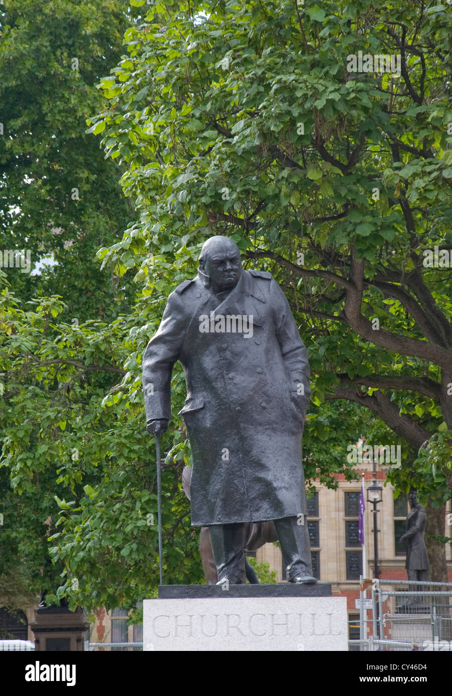 Weltkrieg 2 Premierminister Winston Churchill Statue Stockfoto