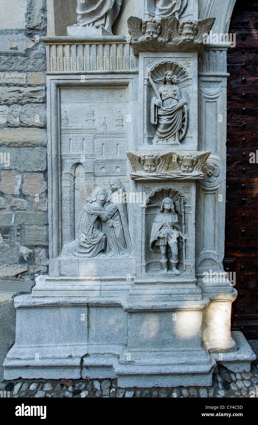 Europa-Italien-Lombardei-Provinz von Como Torno Kirche von Giovanni Portal Stockfoto