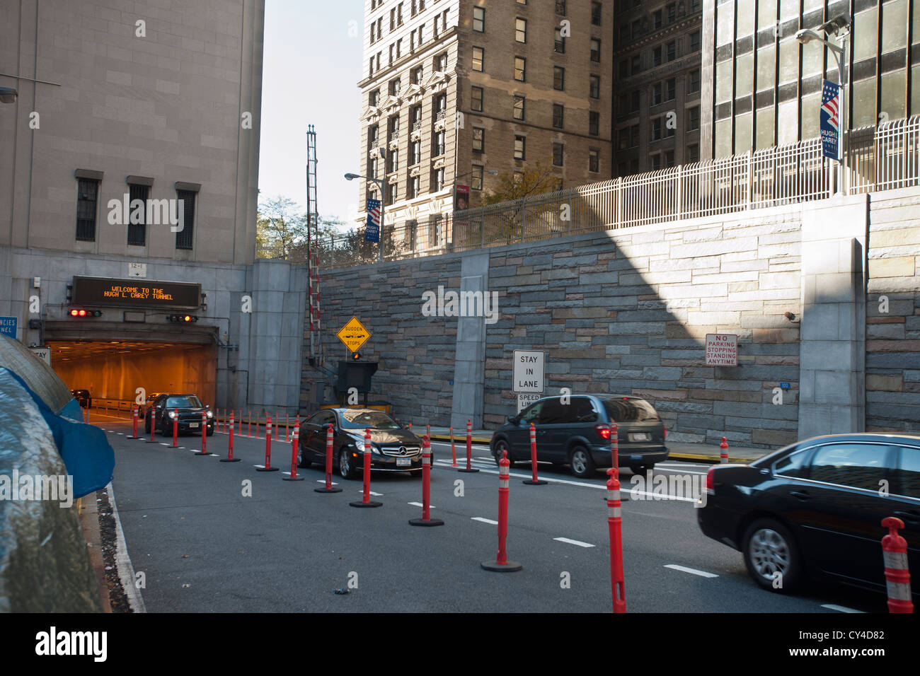 Die Brooklyn-Batterie Tunnel in New York umbenannt Hugh L. Carey Tunnel nach der späten NYS Gouverneur Carey Stockfoto