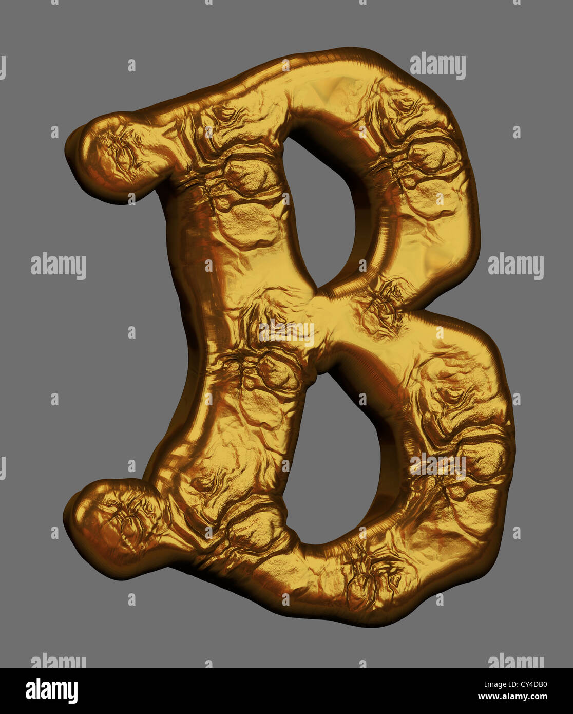 Brief Gold B, 3D Schriften, 3D Buchstaben, 3D Schrift, 3D Schilder, 3D-Symbole  Stockfotografie - Alamy