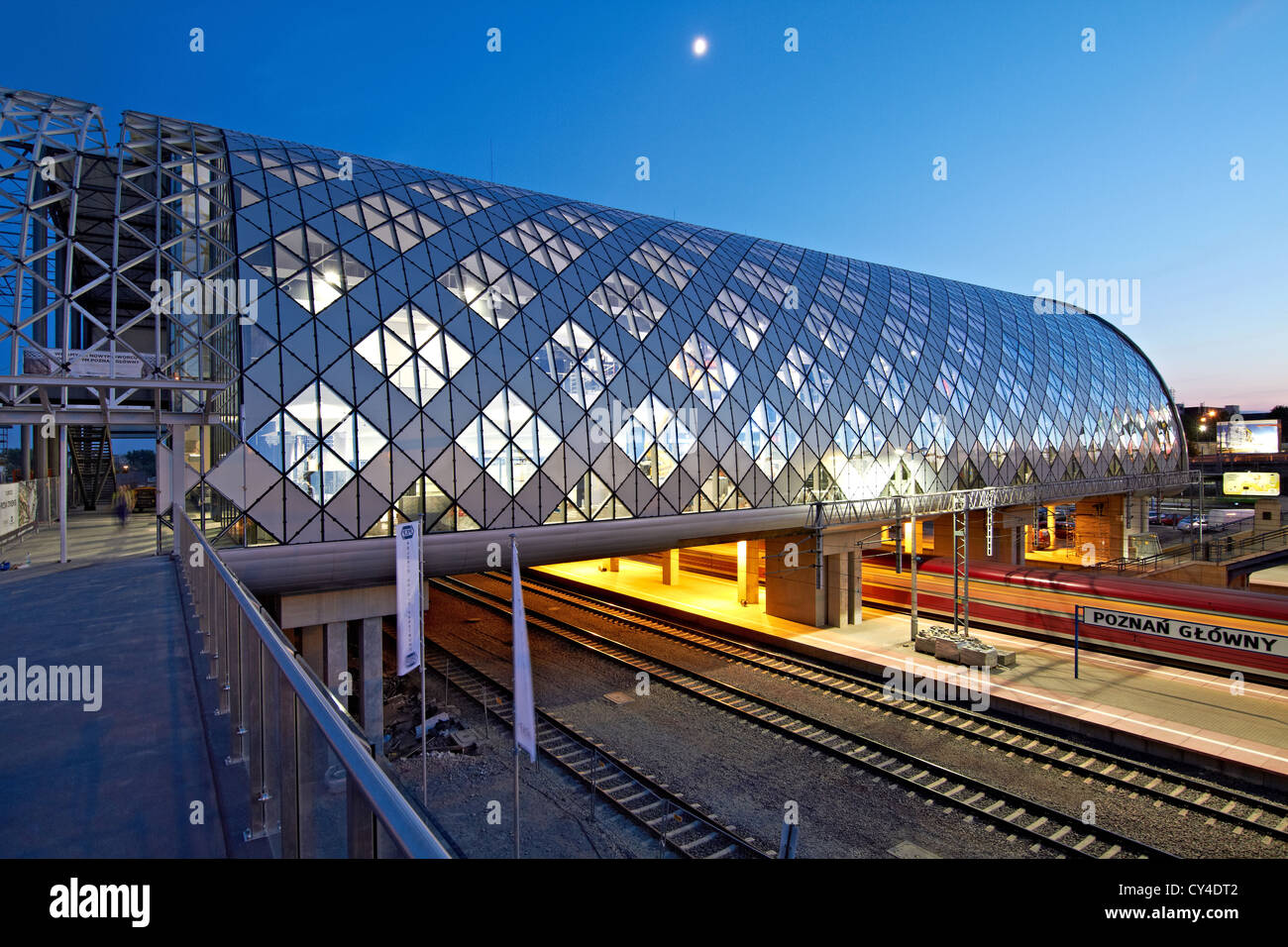 Bahnhof in Poznan Stockfoto