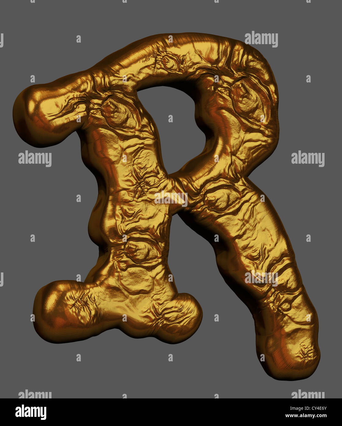 Brief Gold R, 3D Schriften, 3D Buchstaben, 3D Schrift, 3D Schilder, 3D-Symbole  Stockfotografie - Alamy