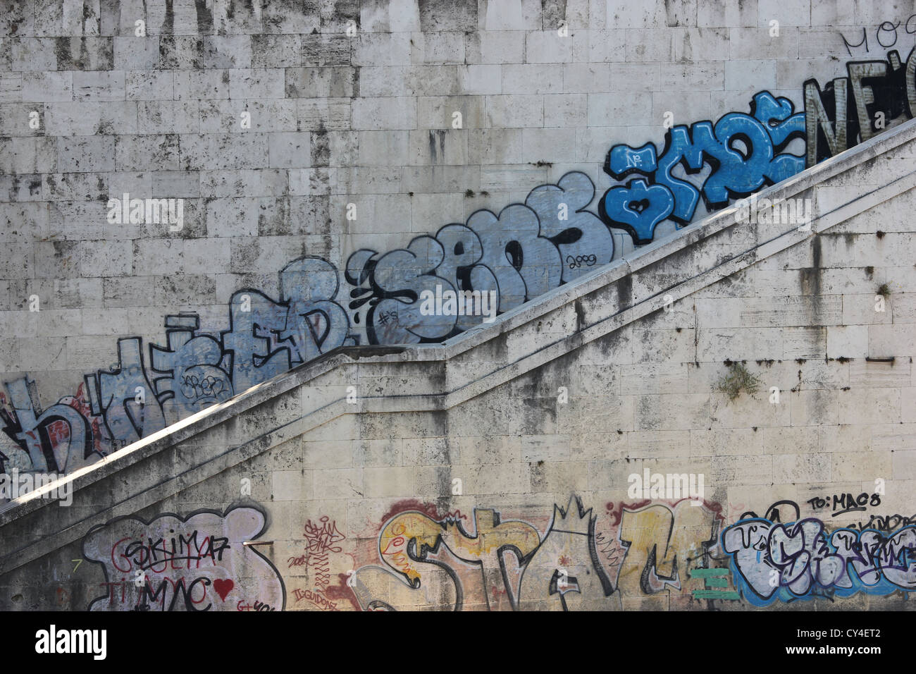 Brücke, Lungo Tiber Rom, Roma, Aerosol schreiben, Italien, Straße, photoarkive Stockfoto