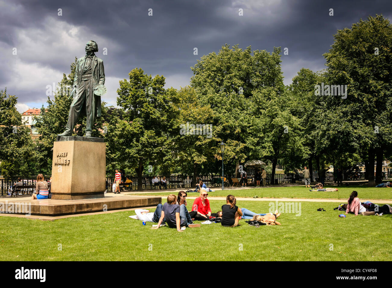 Statue von Josef Manes in Jana Palacha Prag Stockfoto