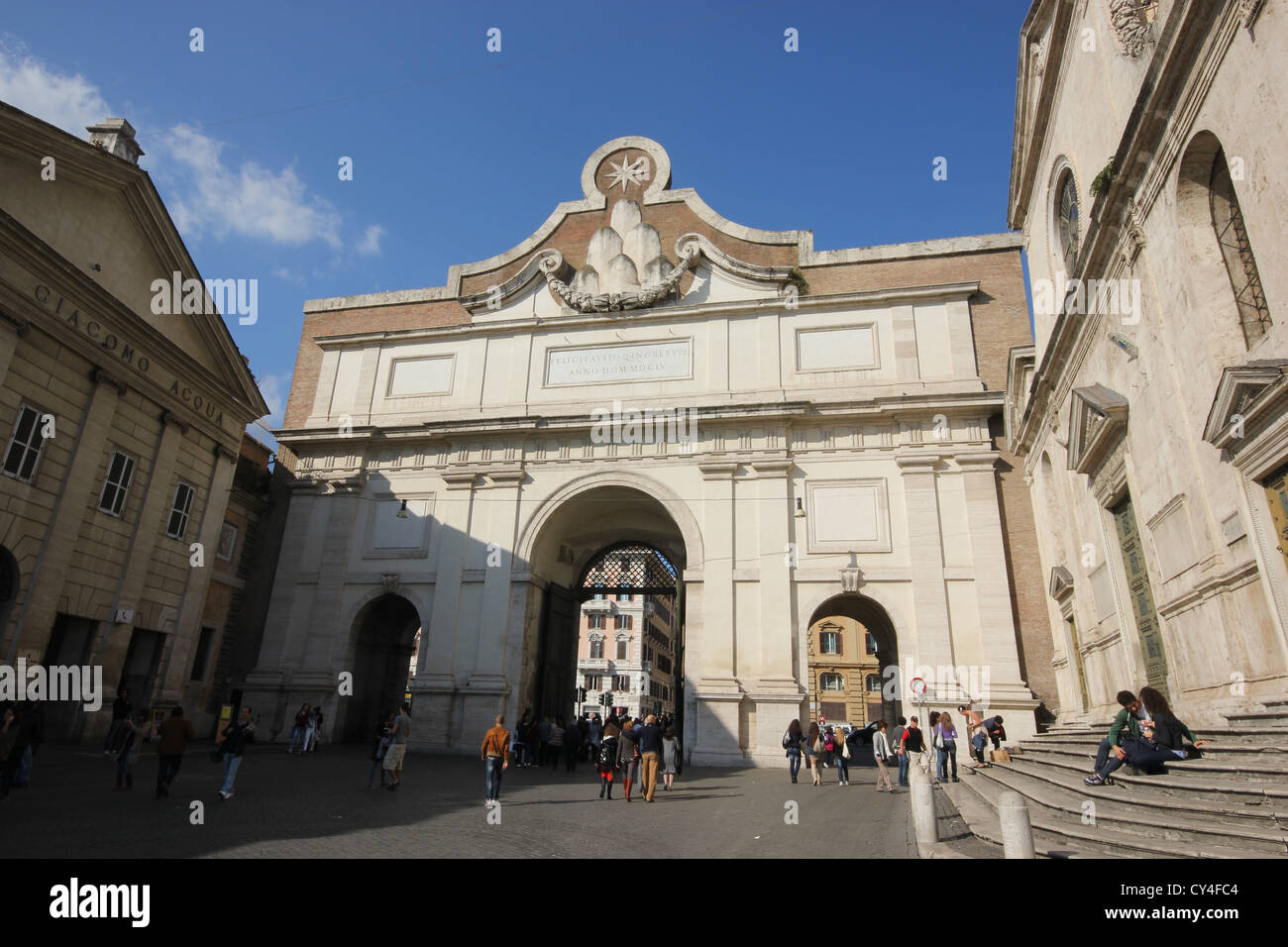 Porta del Popolo, Roma, Rom, Rom, Italien, Reisen, Photoarkive Stockfoto
