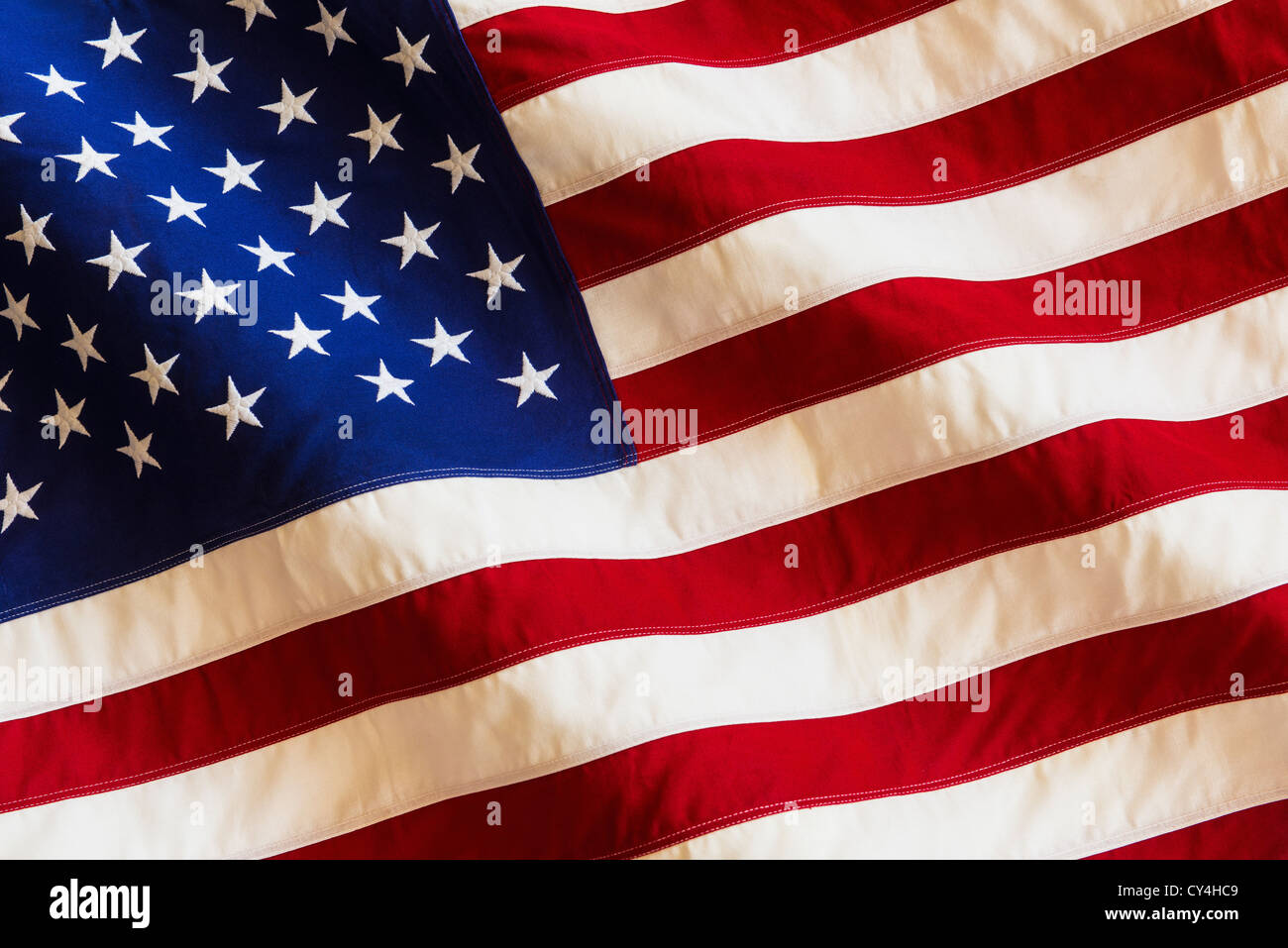Detail der US-Flagge, Studio gedreht Stockfoto