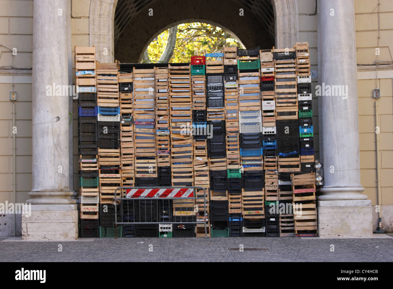 Die Akademie der bildenden Künste, Rom, Italien, A blockiert symbolisch Eingang, photoarkive Stockfoto