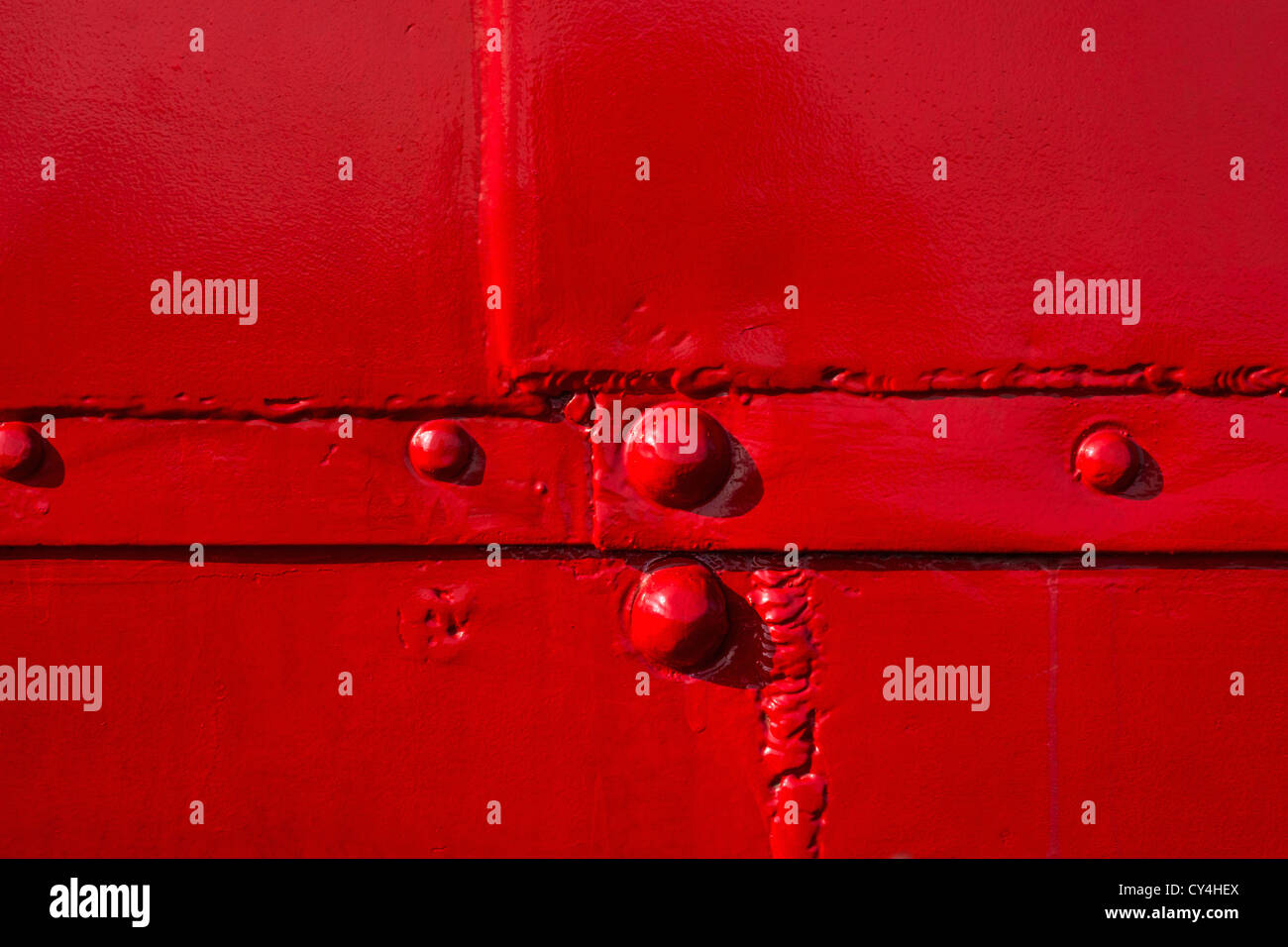 USA, New York City, Detail des roten Schlepper Stockfoto