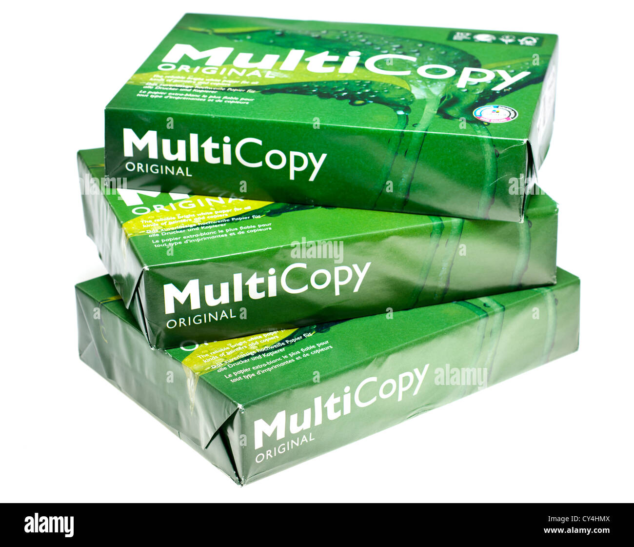 Drei Packungen MultiCopy A4 Kopierpapier weiß Stockfoto