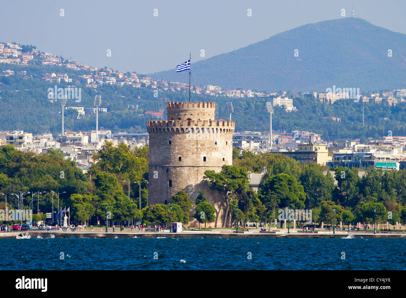 Weißer Turm in Thessaloniki, Griechenland Stockfoto