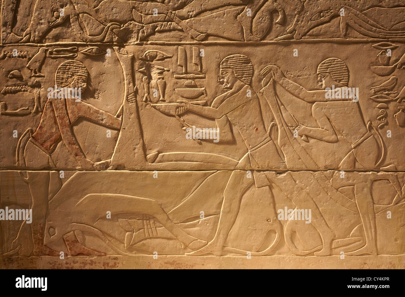 Alten Ägypten alten Schriften Hintergrund Stockfoto