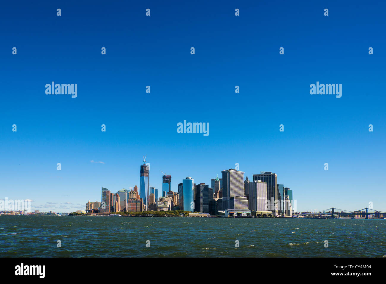 USA, New York, New York City Panorama Blick auf Lower Manhattan Stockfoto