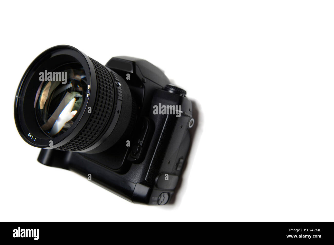 Digital-Kamera mit Objektiv Stockfoto