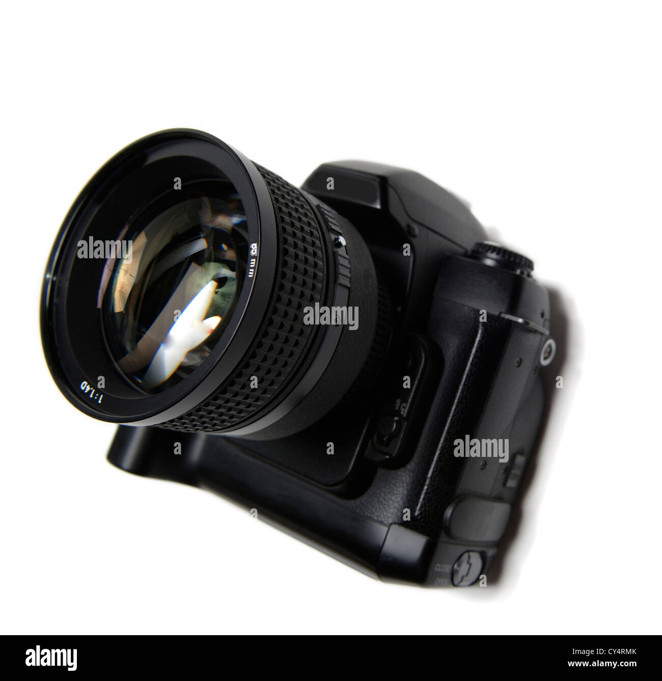 Digital-Kamera mit Objektiv Stockfoto