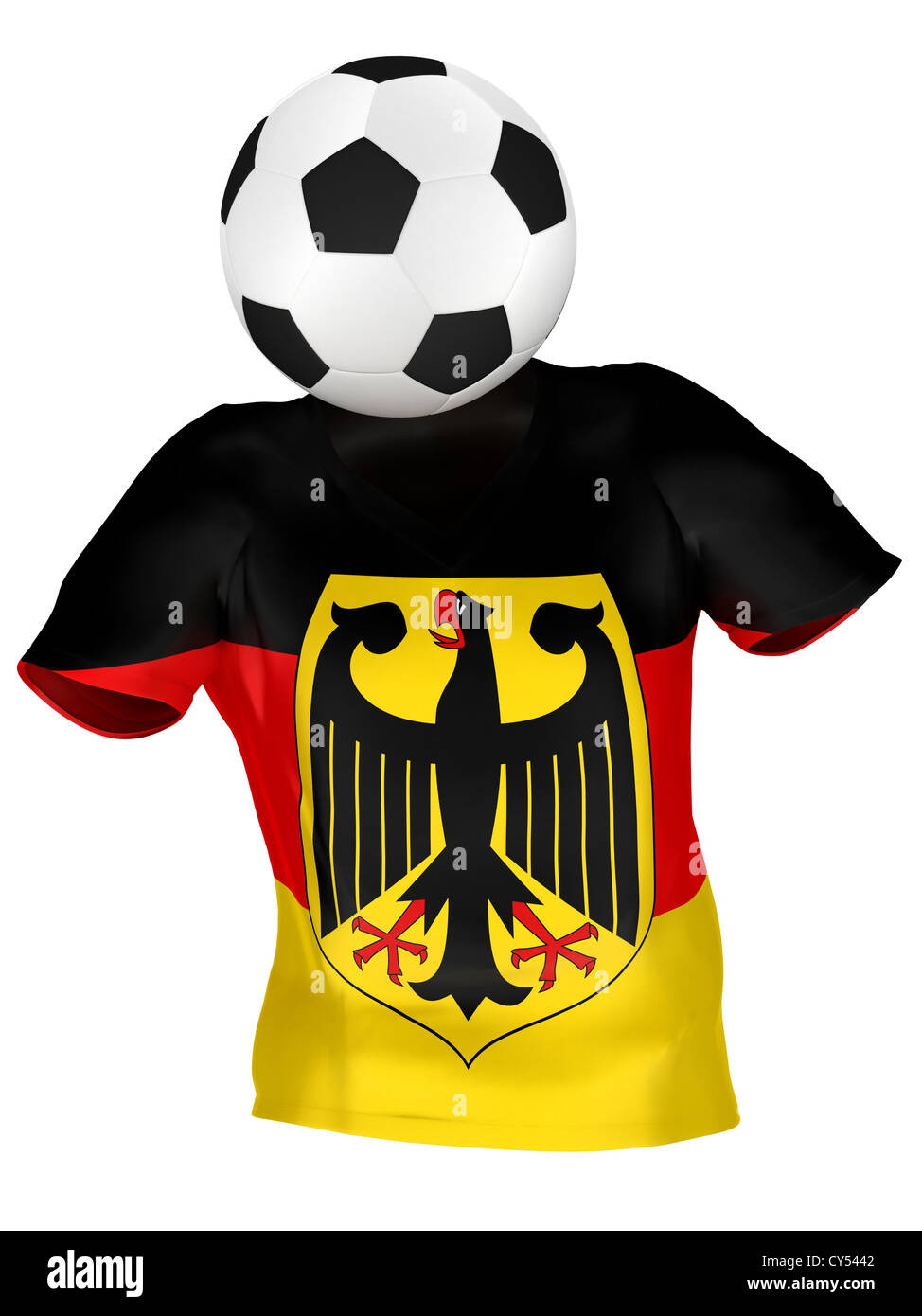 Fußball-Nationalmannschaft von Deutschland. Alle Teams-Sammlung. Isoliert Stockfoto