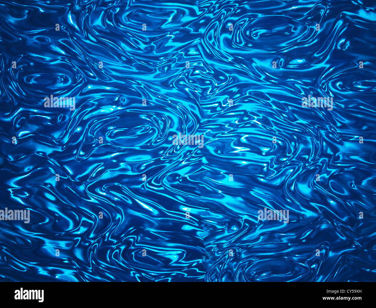 ein blau seidig swirly abstrakte Hintergrundmuster Stockfoto