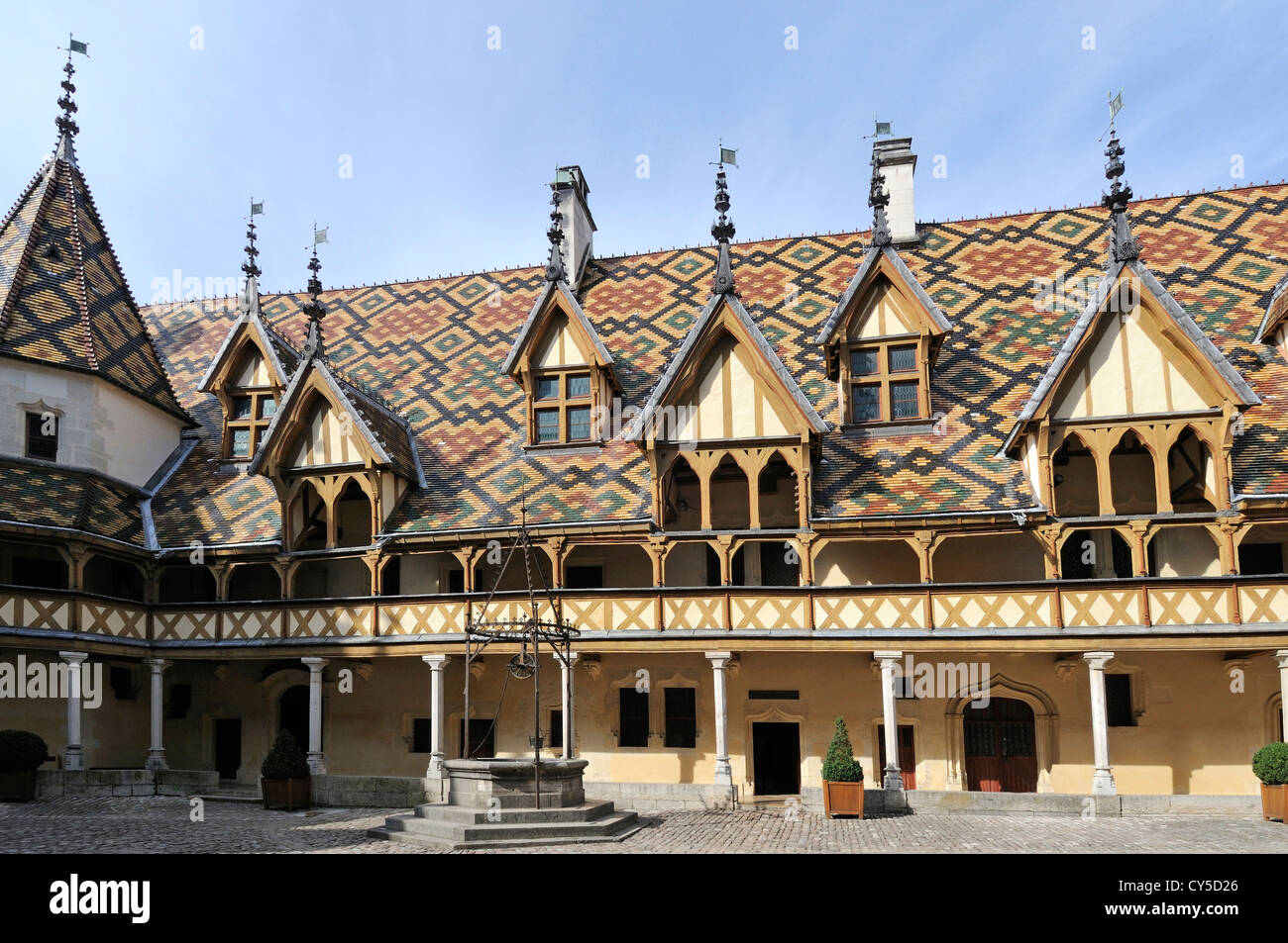 Hospices de Beaune, Hotel-Dieu, Beaune, Burgund, Côte d ' or, Frankreich, Europa Stockfoto