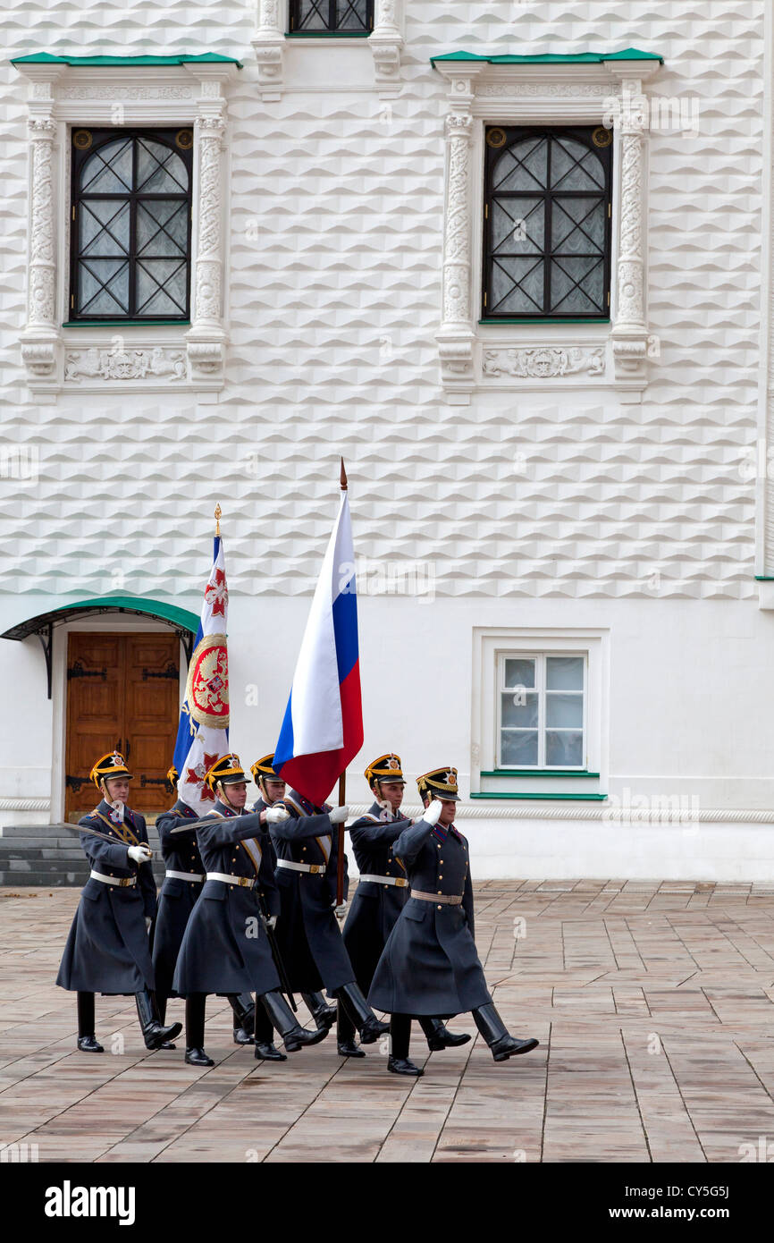 Die feierliche Wachablösung im Kreml, Moskau Stockfoto