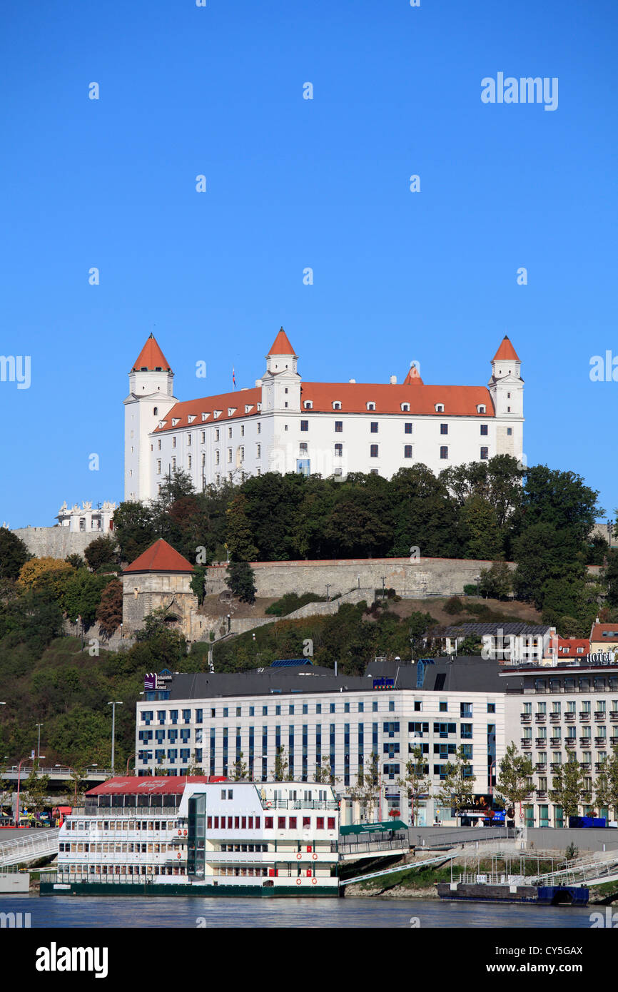 Slowakei, Bratislava, Burg, Donau, Stockfoto